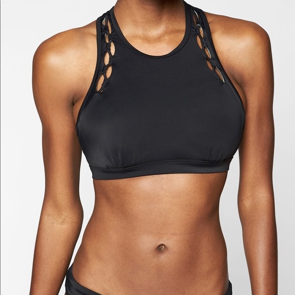 athleta high neck bikini top